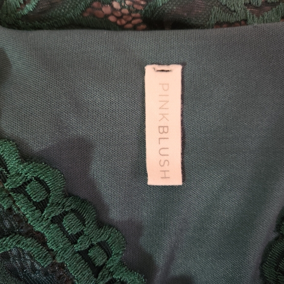 NWOT Elegant Green Lace Dress - Picture 6 of 6